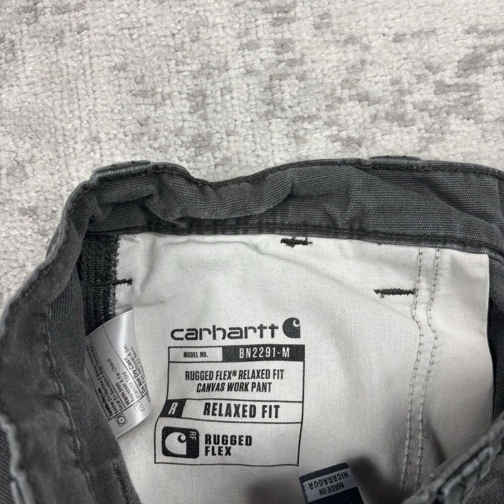 Carhartt Pants Relaxed Fit Rugged Flex BN2291-M Gray Pants Size 34x28 - Picture 5 of 7